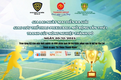 Thành Đô Group đăng cai Giải Pickleball mở rộng lần thứ I tranh Cúp Nông nghiệp Thành Đô